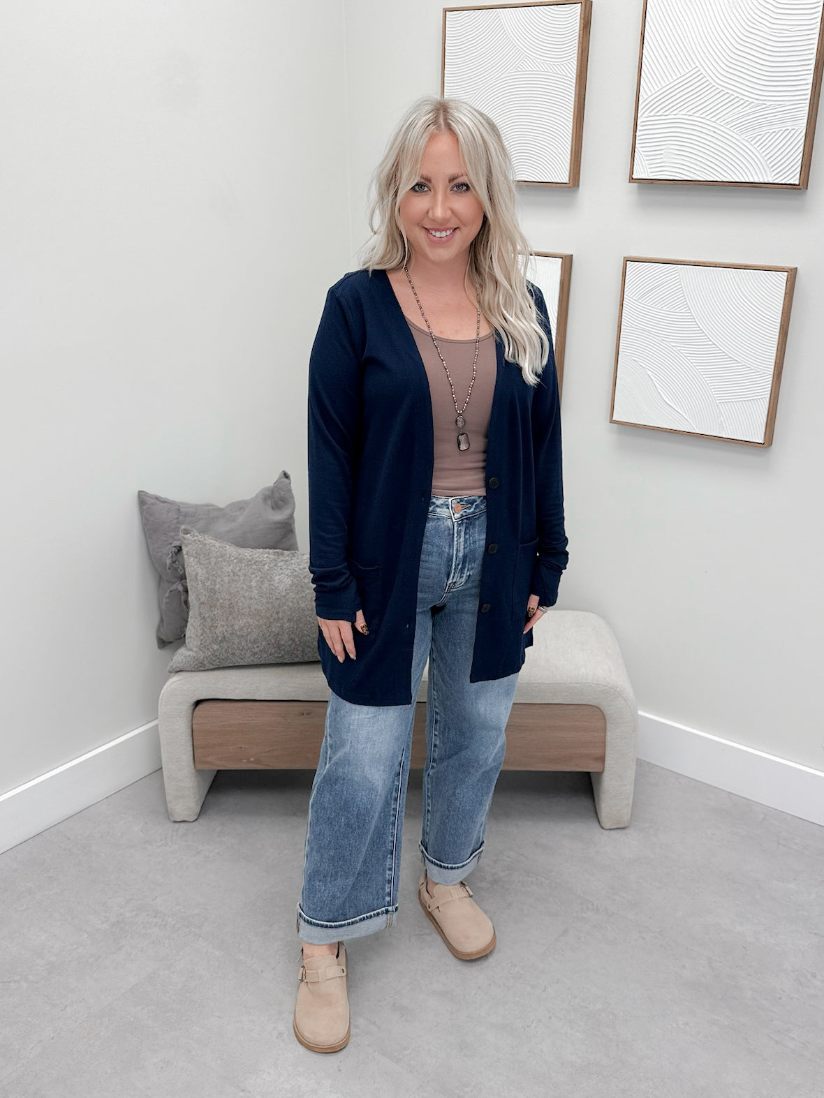 Cori Cardigan in Navy