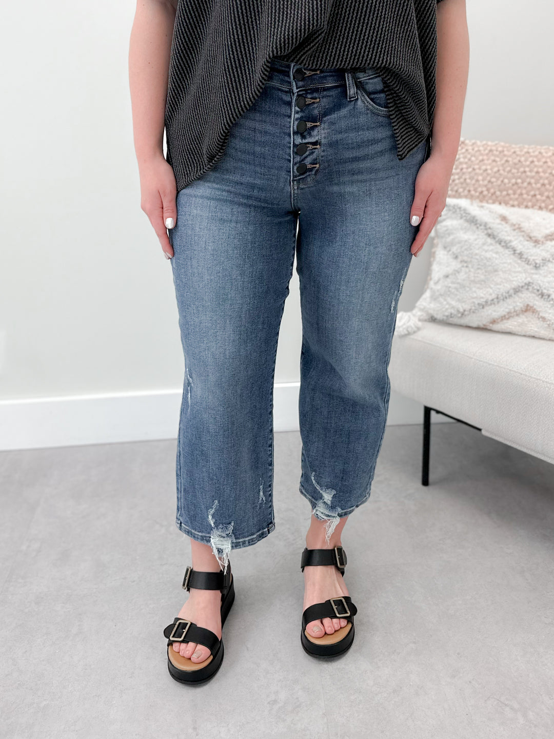 Mel's Favourite Cropped Flares by Judy Blue