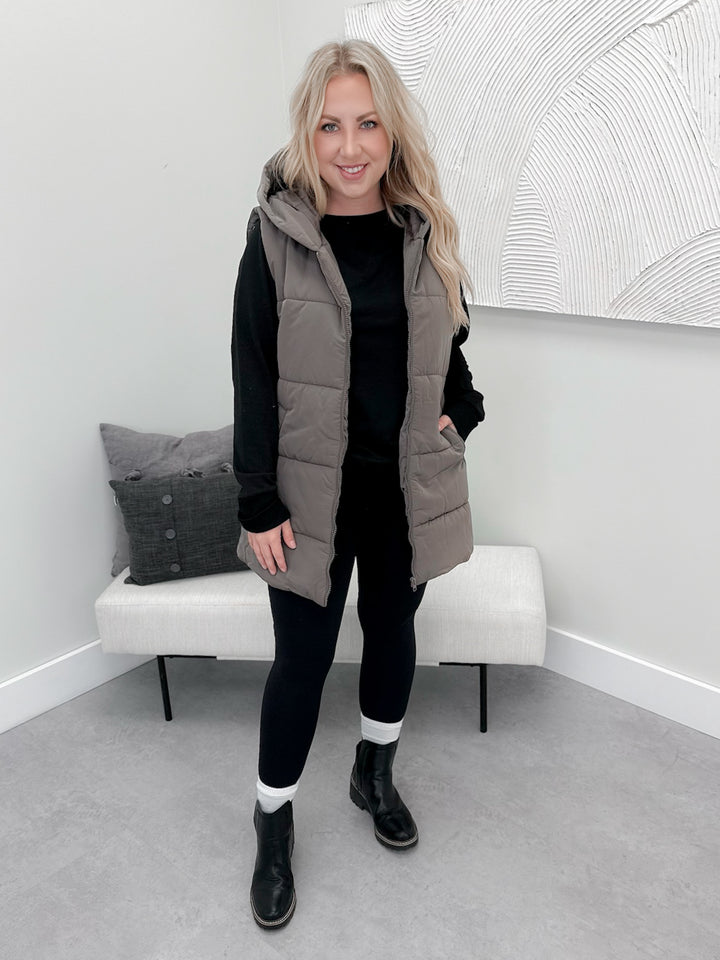 Tatum Vest in Gun Metal