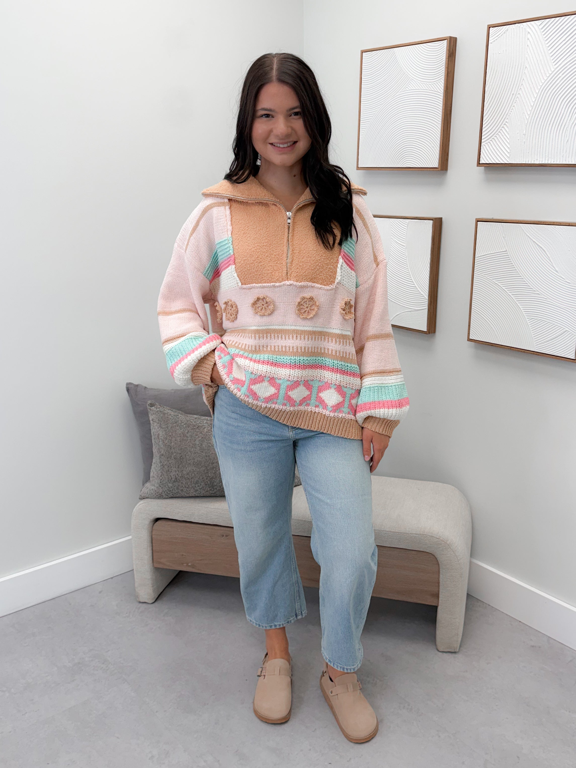 Etta Sweater in Blush by Pol