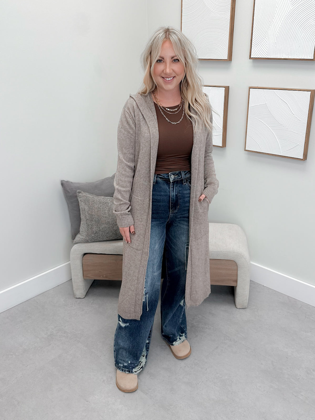 Outlaw Cardigan in Mocha