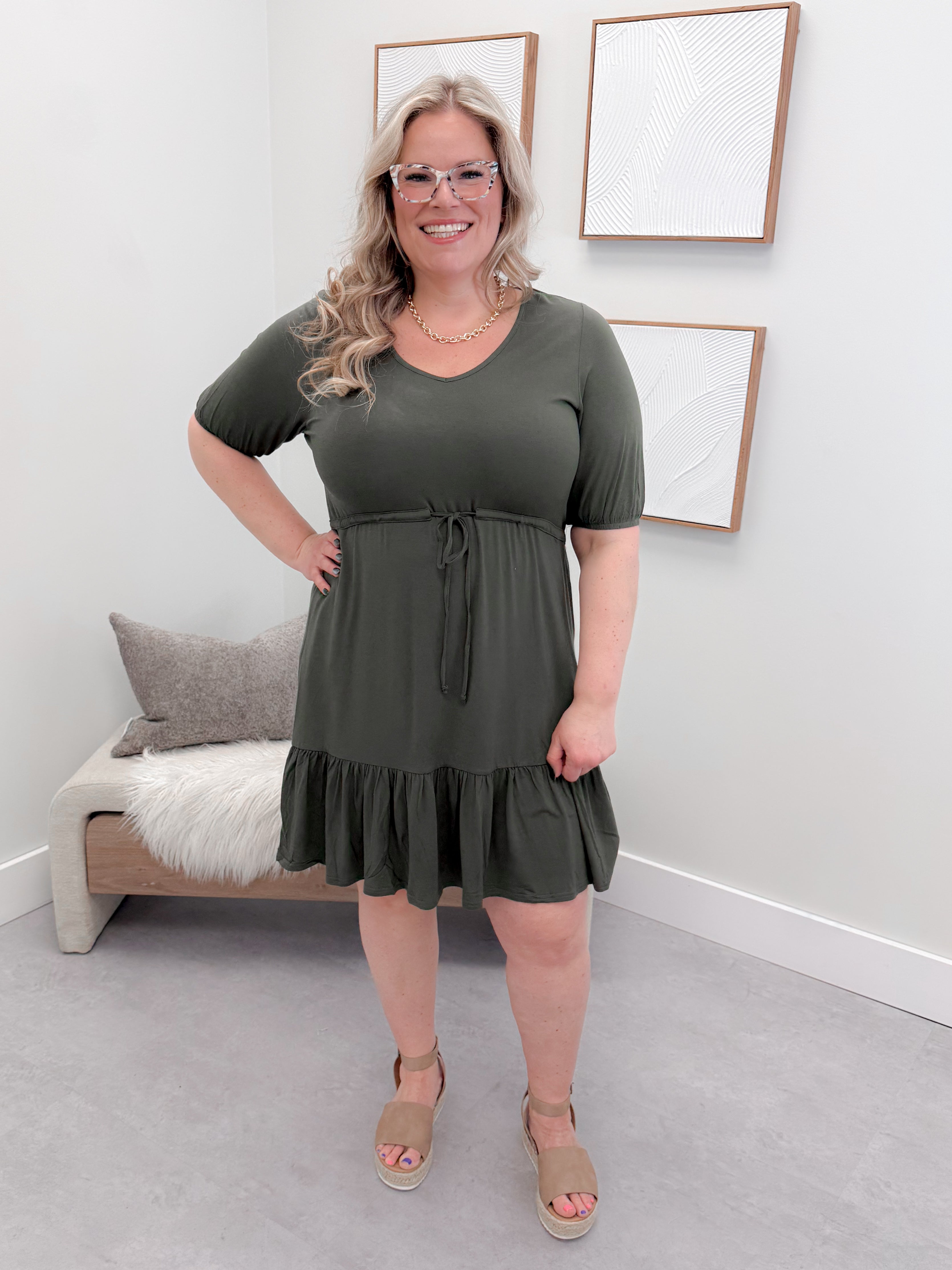 Zion Dress in Olive