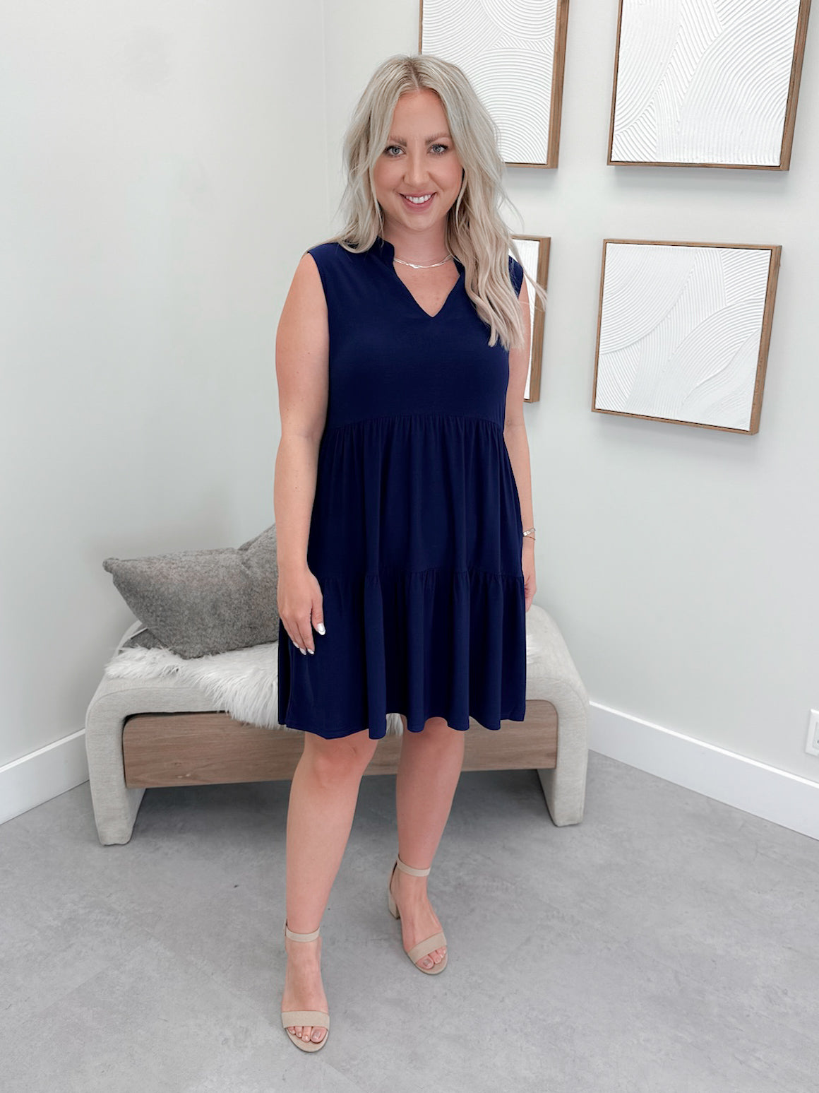 Sunkissed Dress in Navy