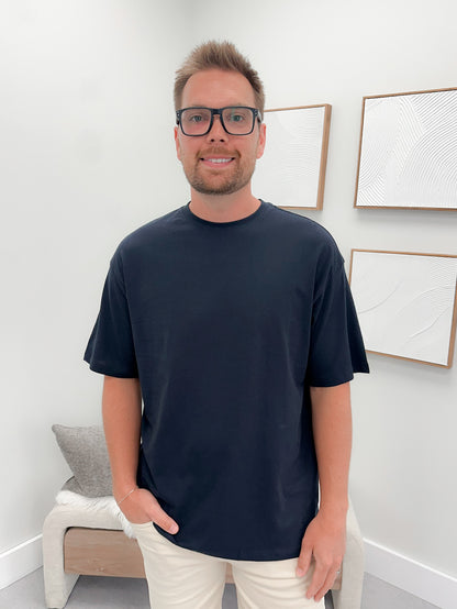 Mens Pasta Tee in Navy
