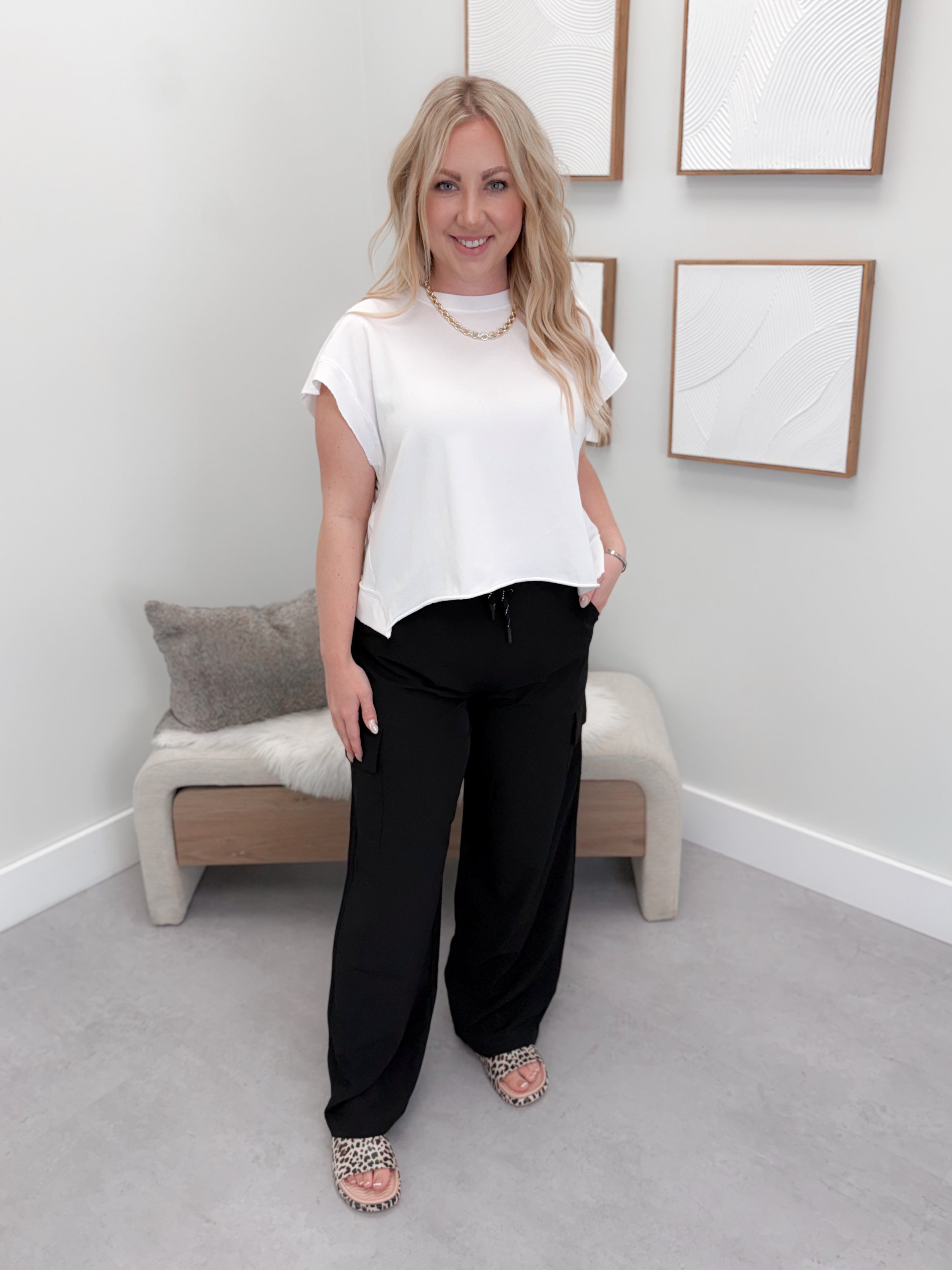 Ridley Wide Leg Pants in Black