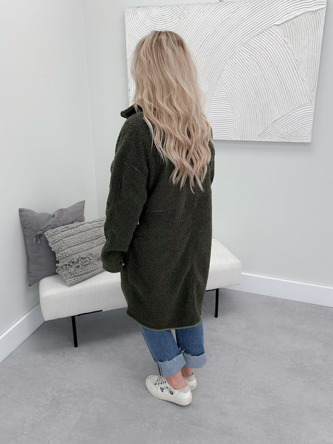 Beckham Long Jacket in Burnt Olive