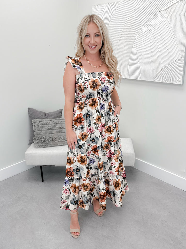 Autumn Joy Dress in Mulitfloral
