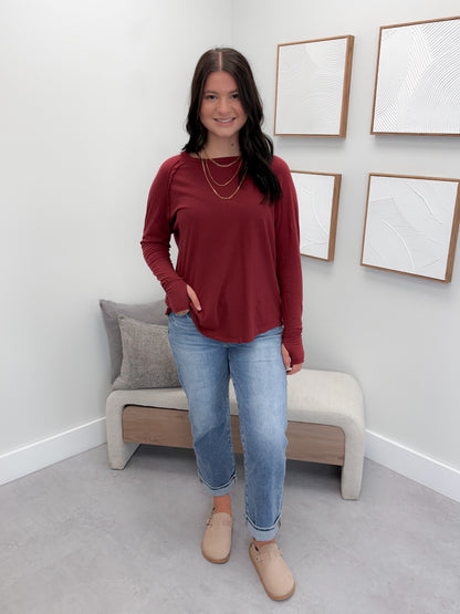 Harlyn Long Sleeve in Cabernet