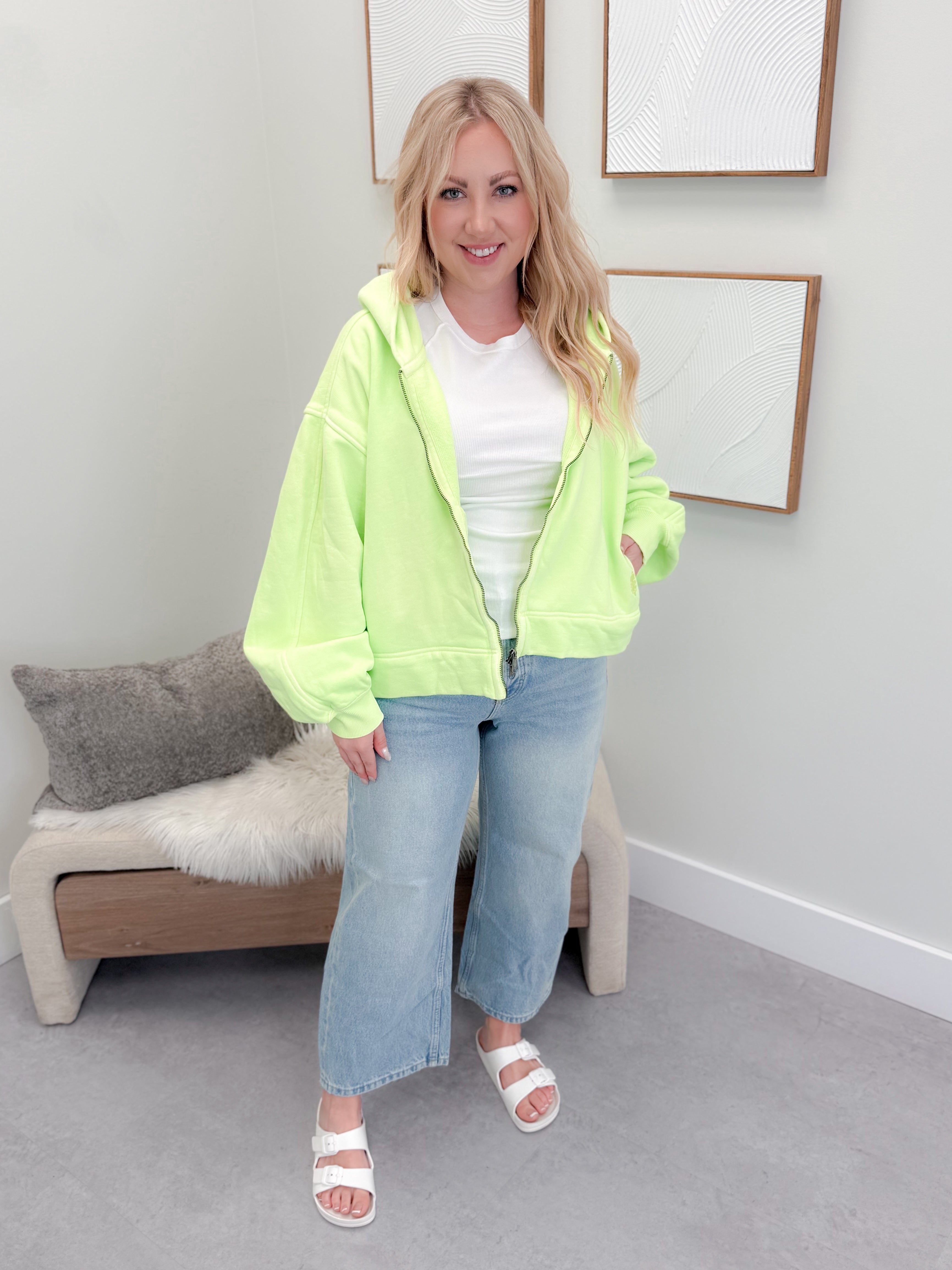 A Cut Above Classic Zip in Sour Citrus by Free People