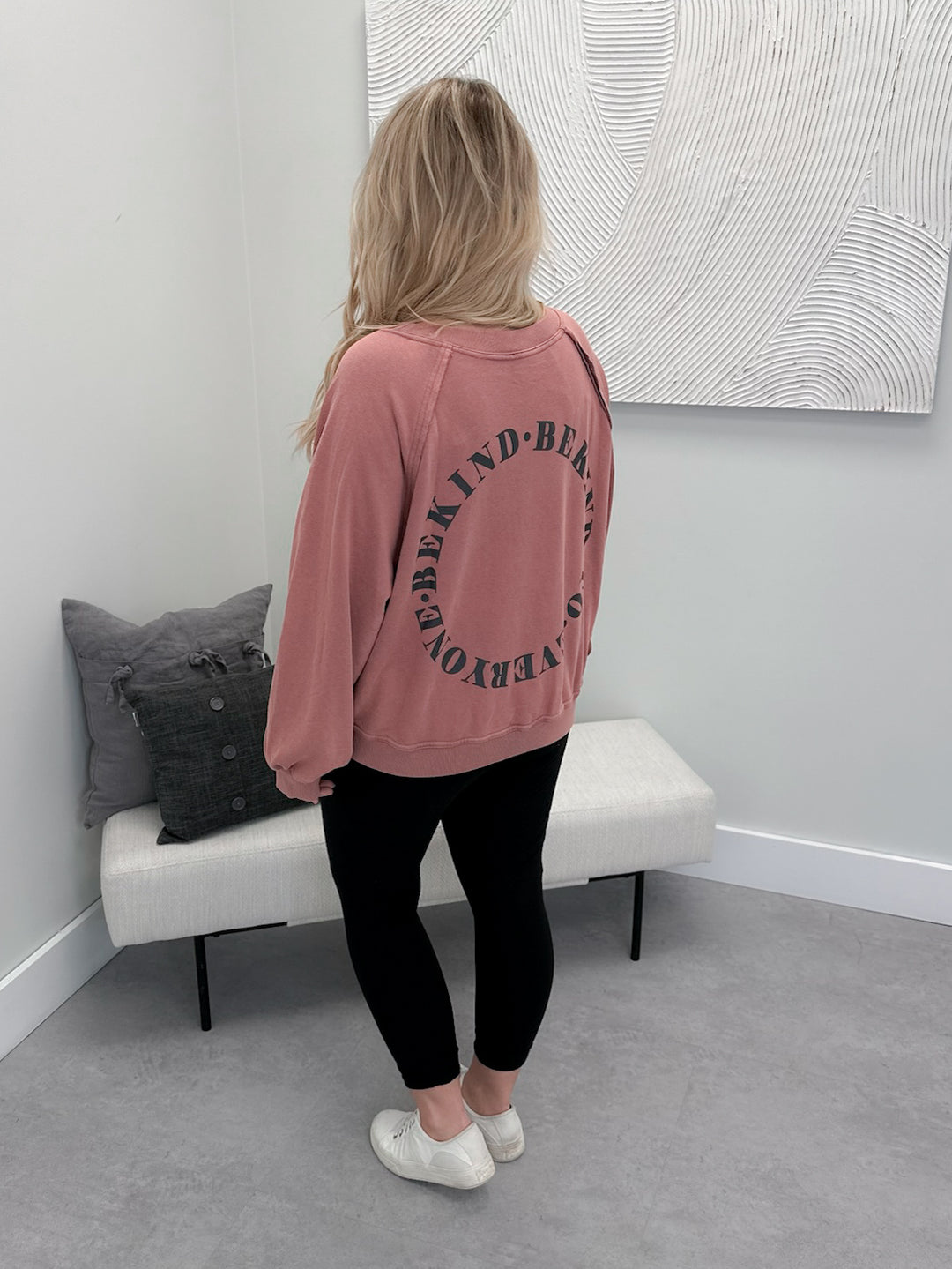 Be Kind Pullover in Raspberry