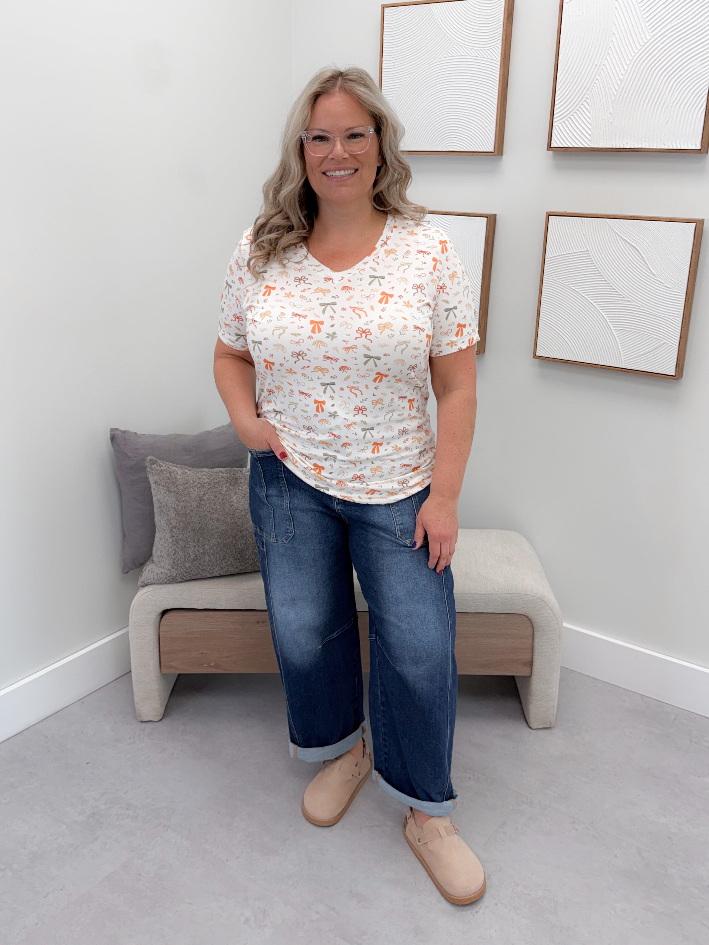 Coralie Tee in Harvet Bows