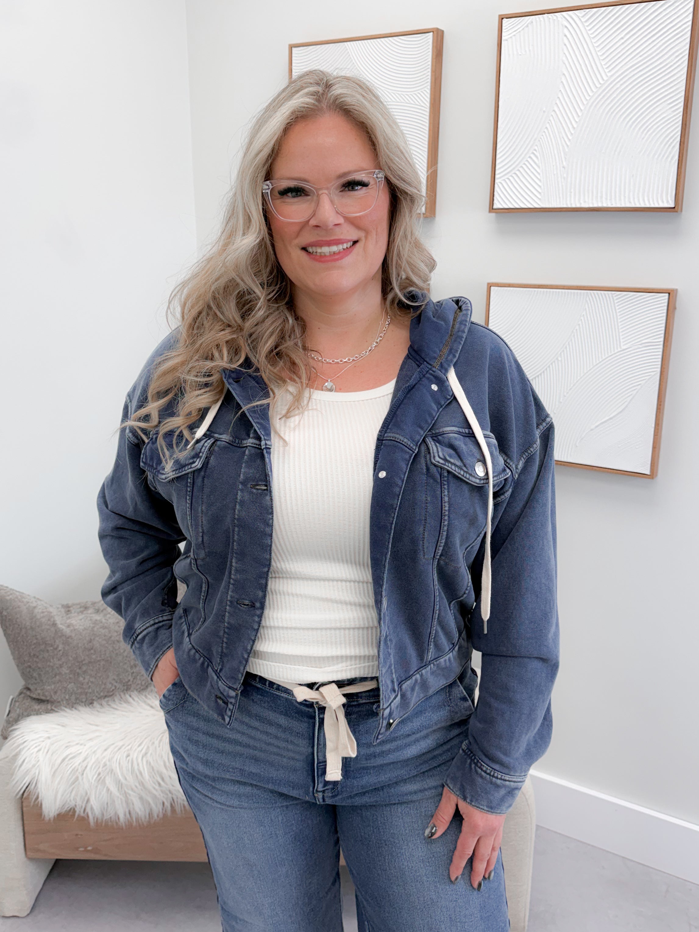 Tinsley Shacket in Denim Blue