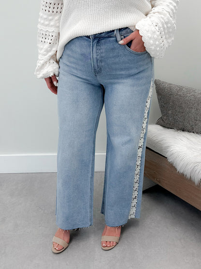 Daisy Flower Lace Jeans by Risen