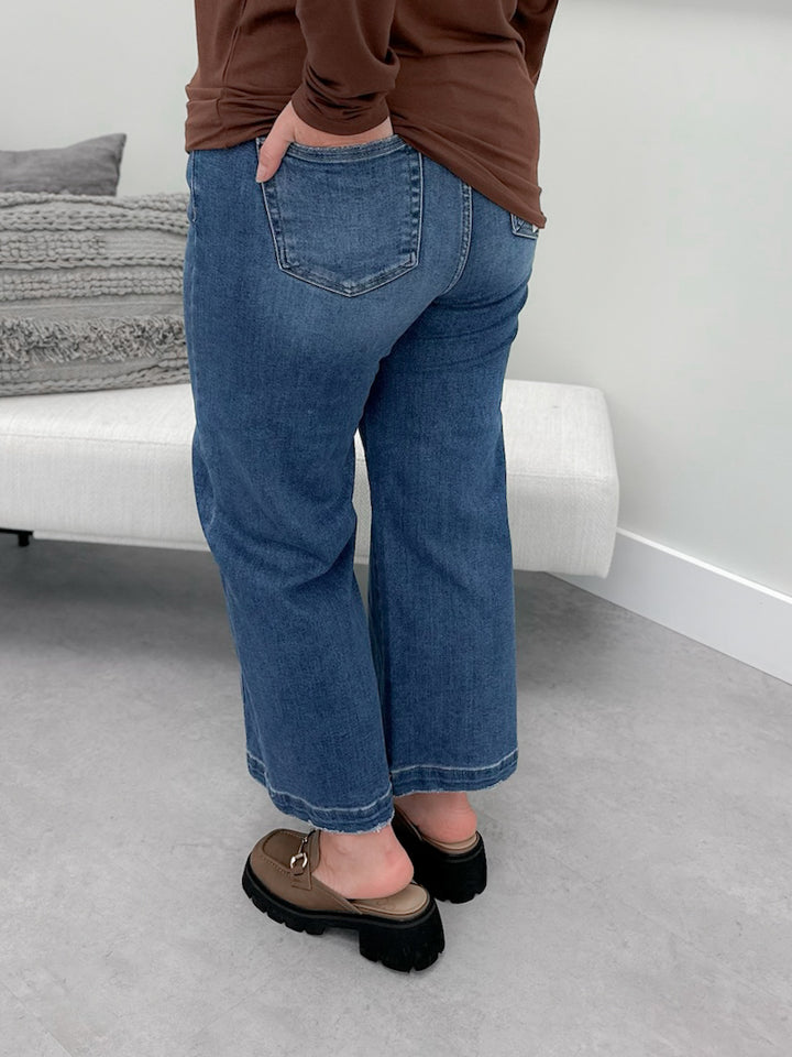 Kip Wide Leg Cropped Jeans by Risen