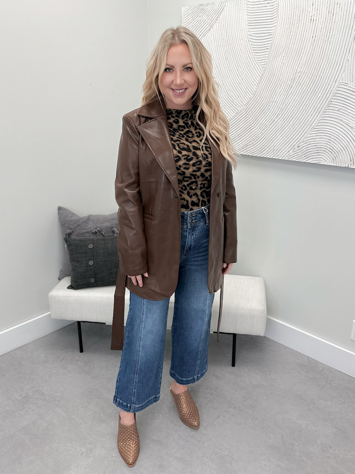 Mccoy Blazer Jacket in Brown