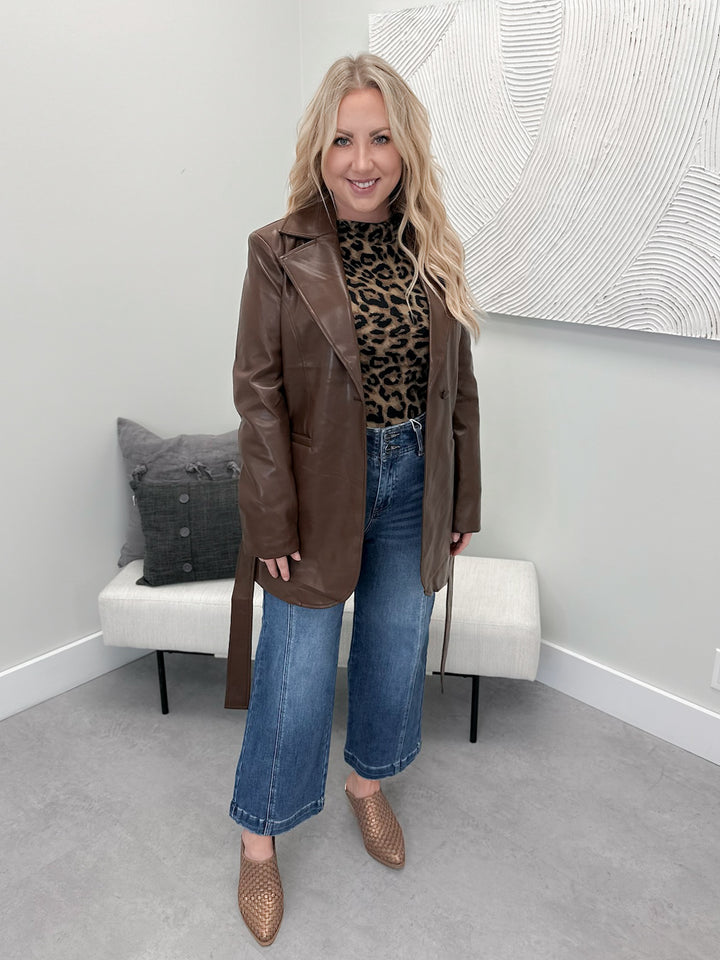 Mccoy Blazer Jacket in Brown