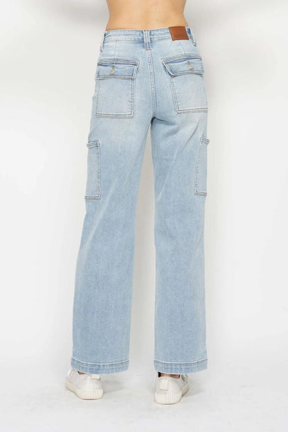 Cargo Jeans in Light Wash by Judy Blue