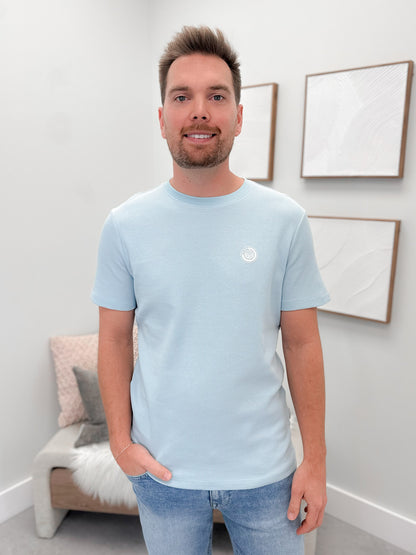 Henry Waffle Tee in Blue