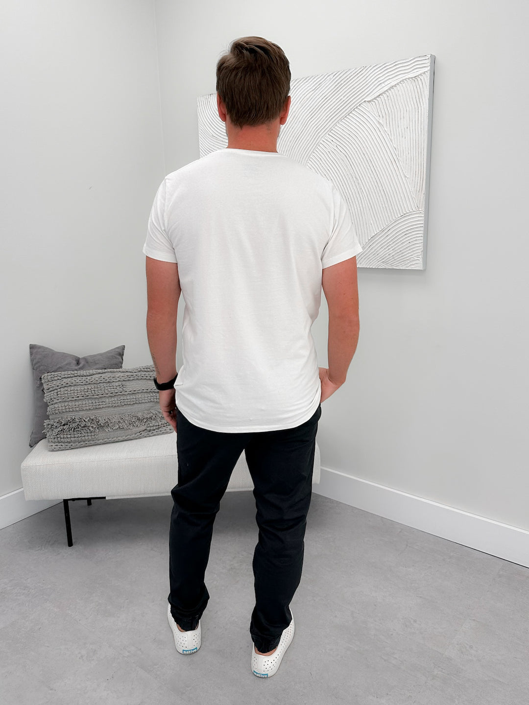Enzo Mens Tee in Snow