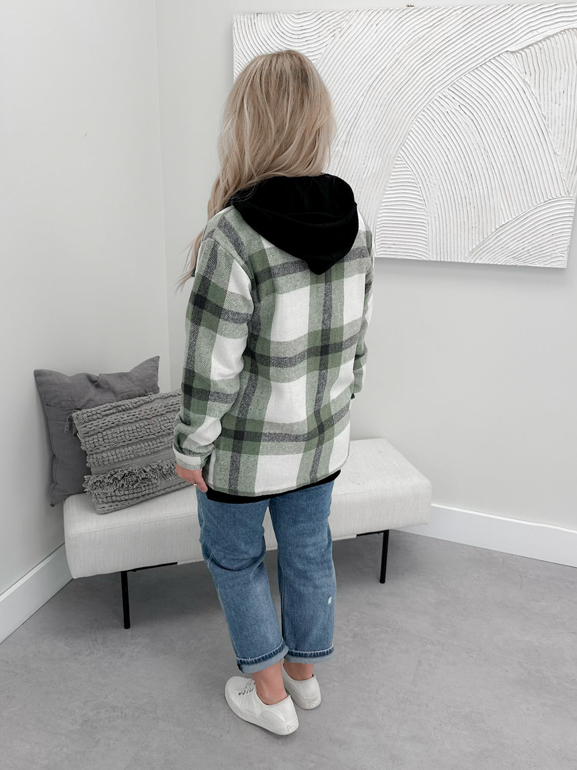 Lenox Shacket in Sage Mix