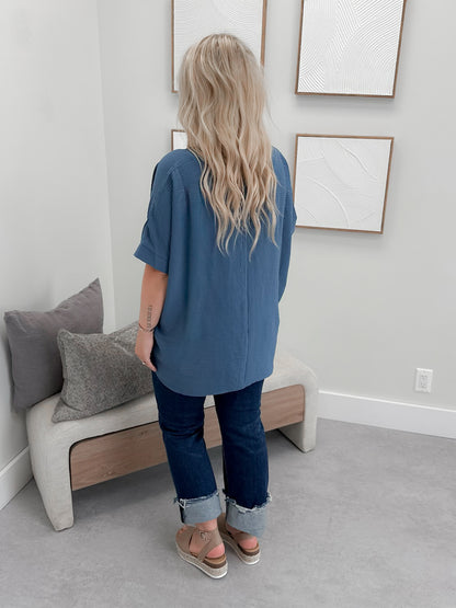 Orla Blouse in Blue