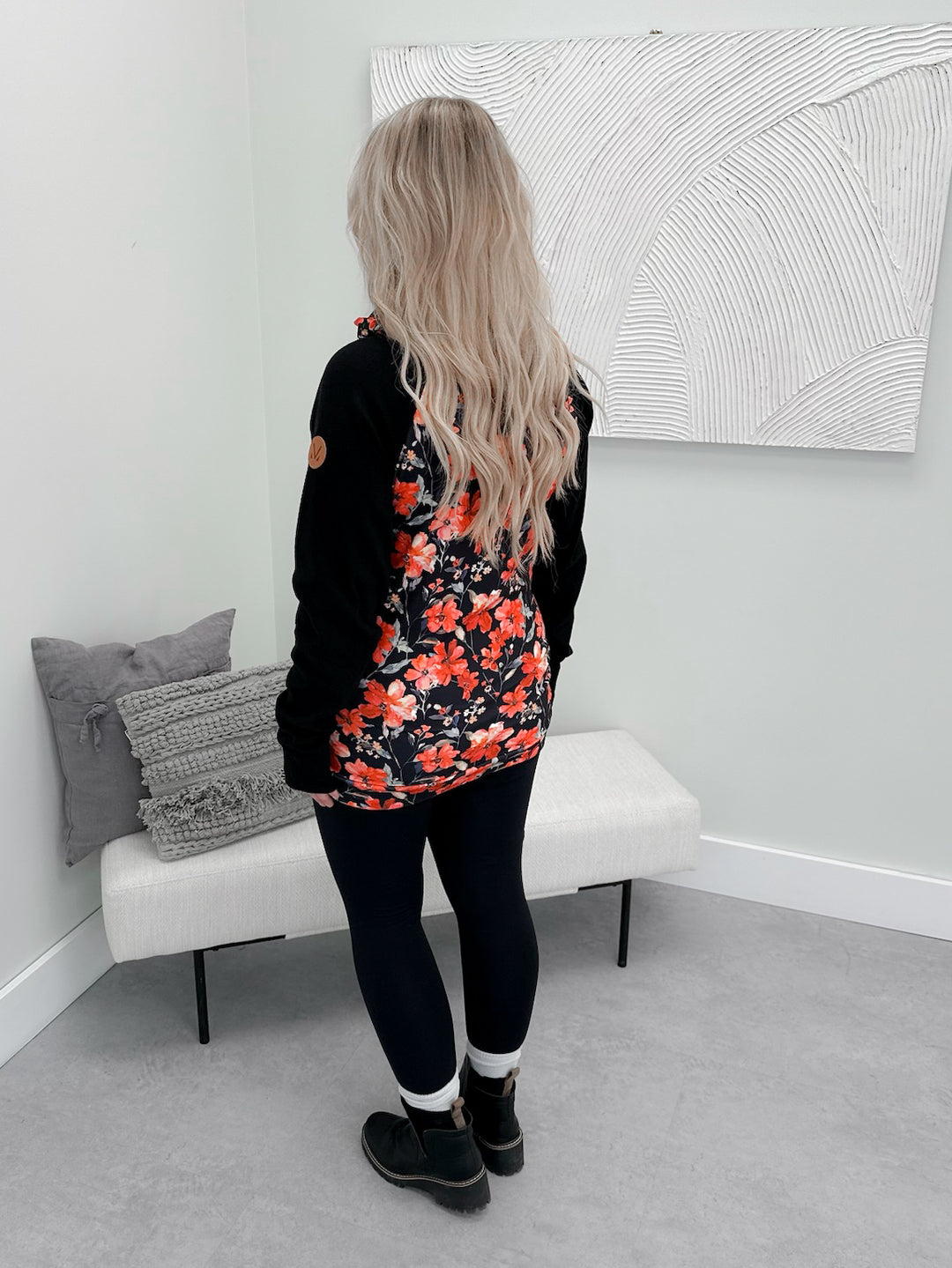 Elijah Zip Cowl in Sunset Floral