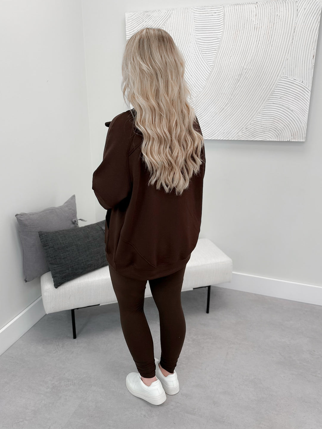 Aline Zip Up in Coffee