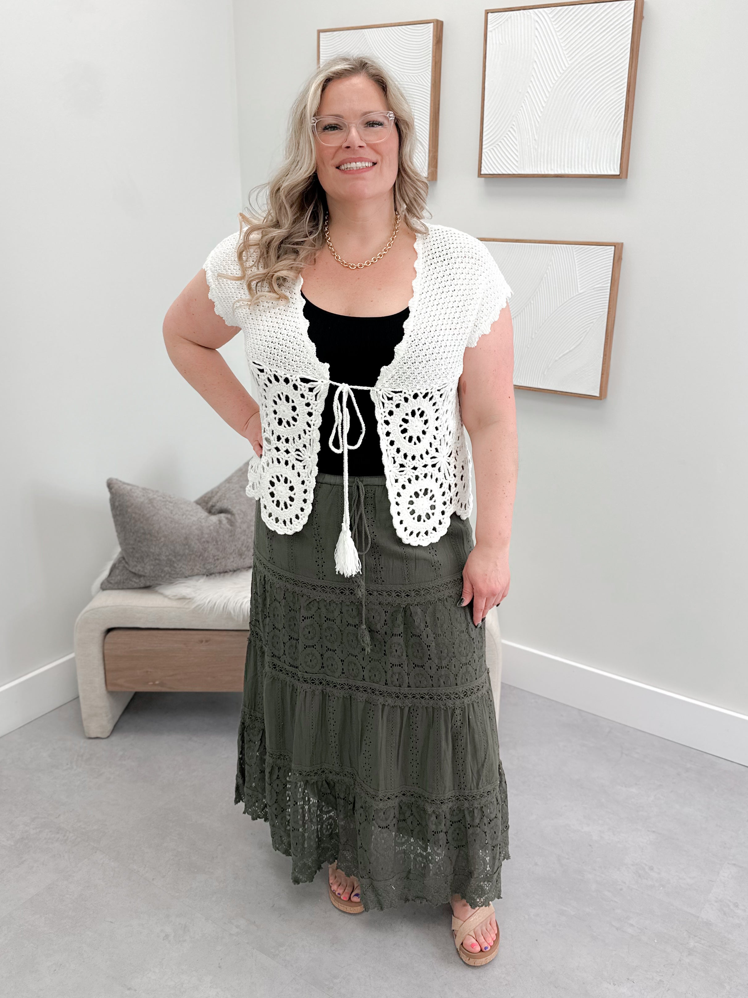 Matisse Cardigan in Ivory