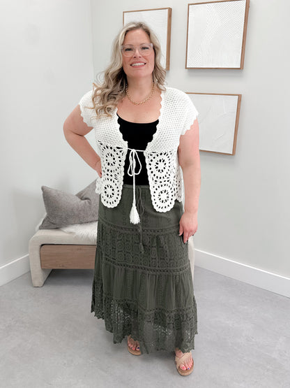 Matisse Cardigan in Ivory