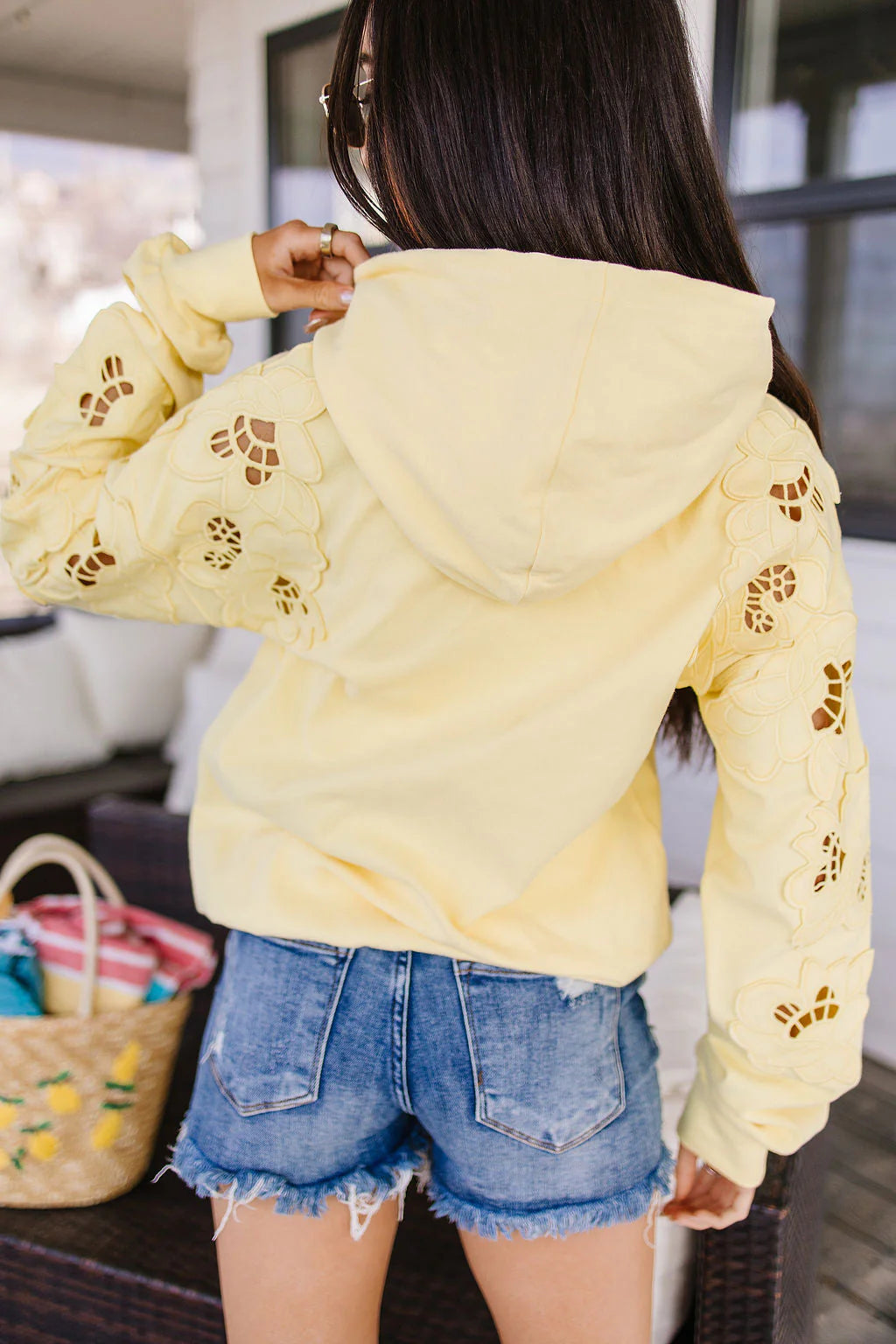 University Hoodie in Love Story Banana by Ampersand Avenue