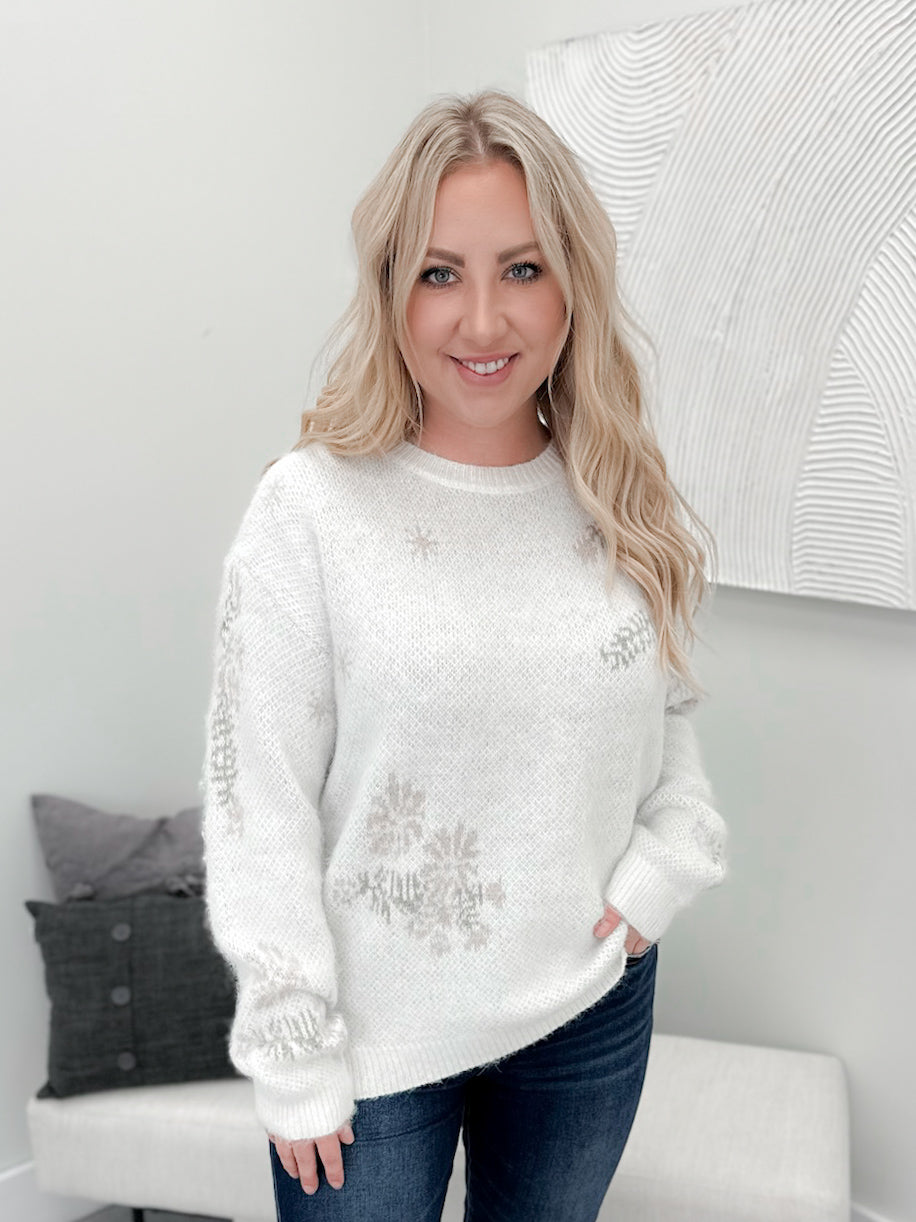 Ray Sweater in Ivory Floral