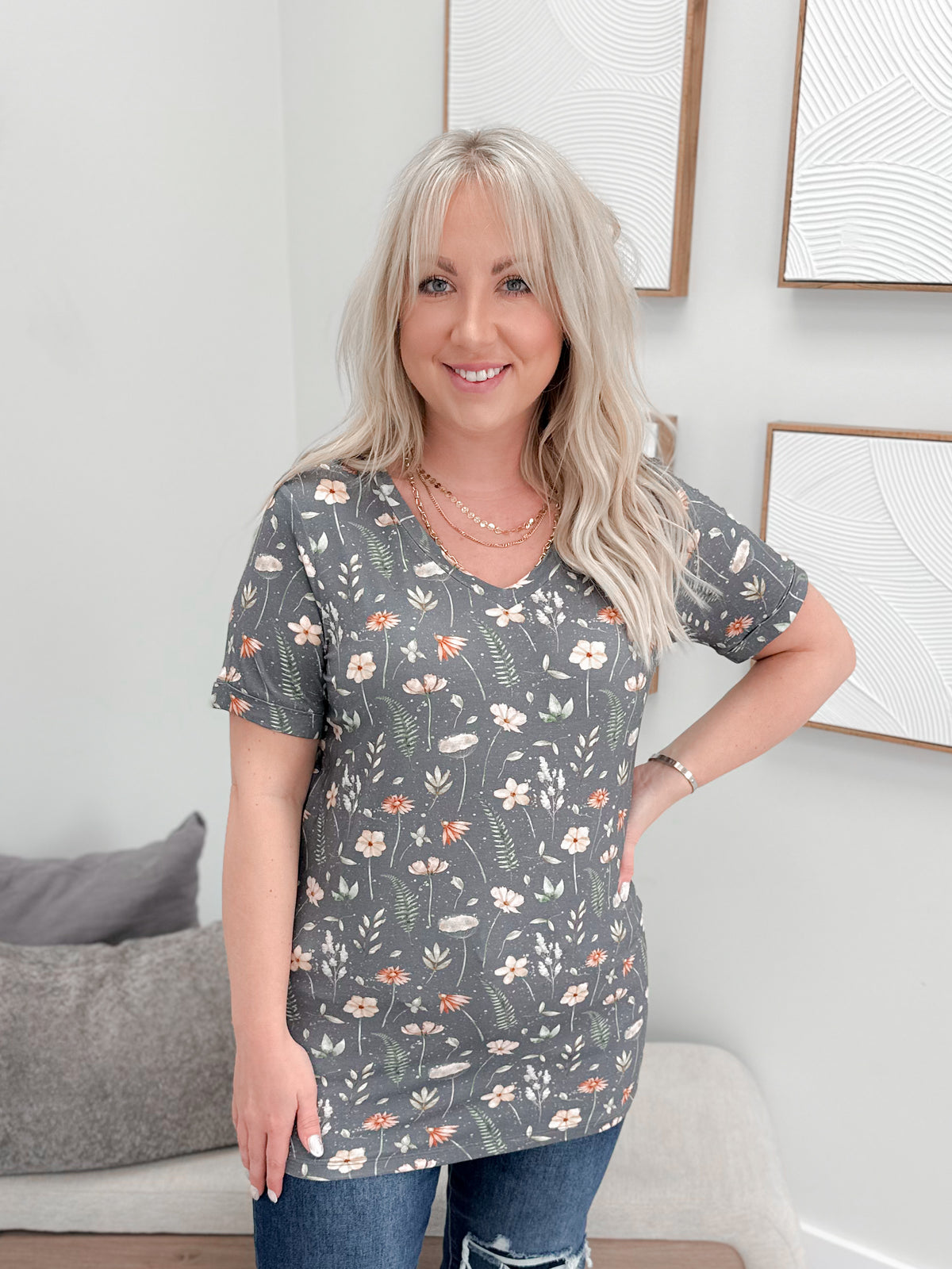 Coralie Tee in Wildflower