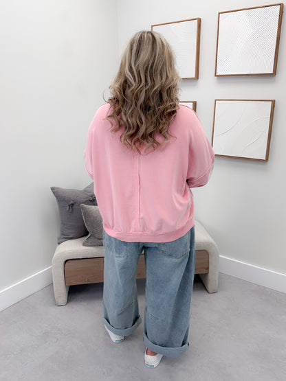 Drew Pullover in Pink