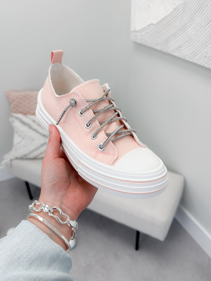 Glitz Sneaker in Blush