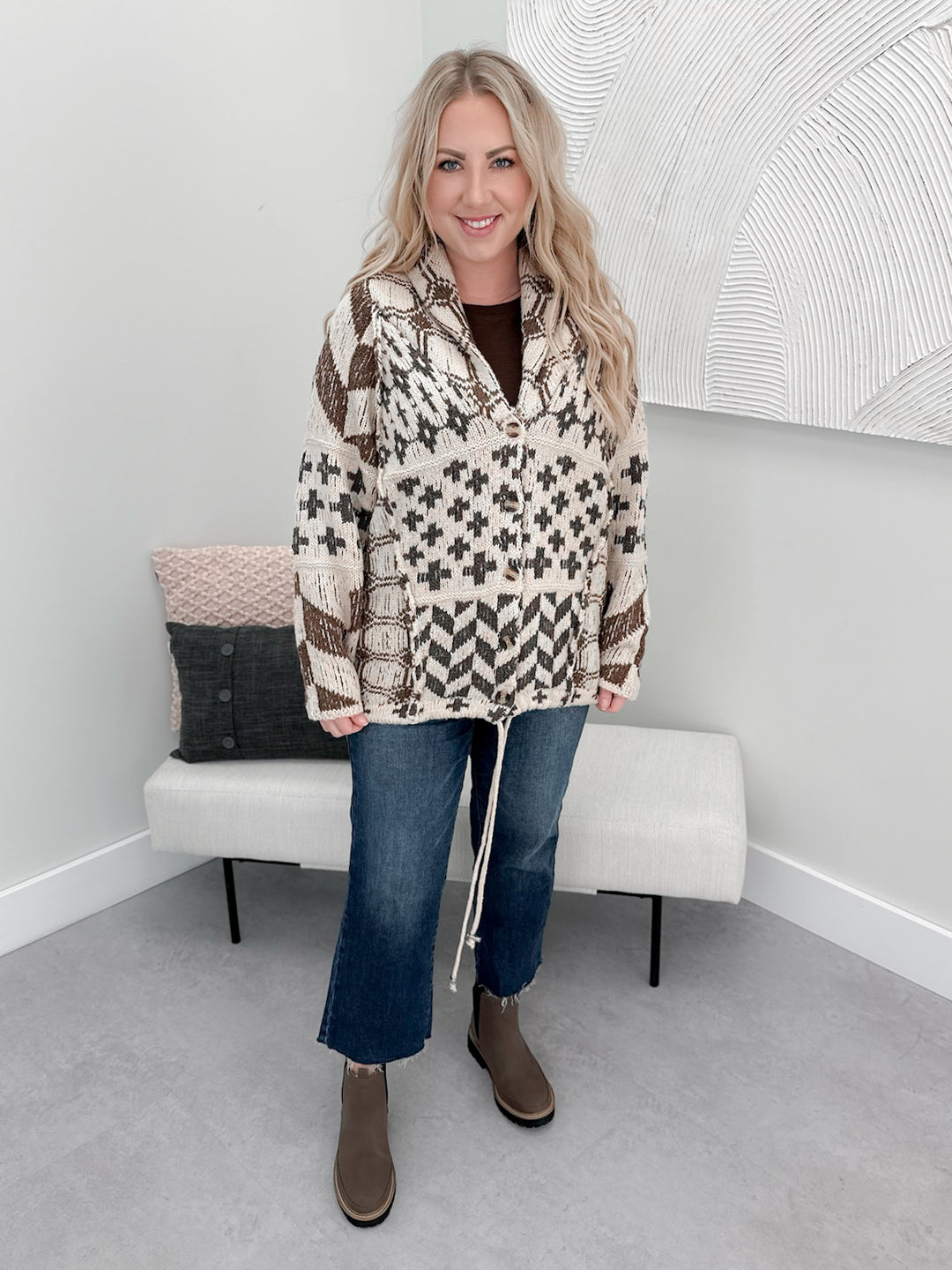 Winona Coatigan in Beige