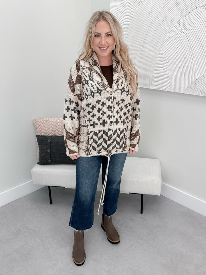 Winona Coatigan in Beige