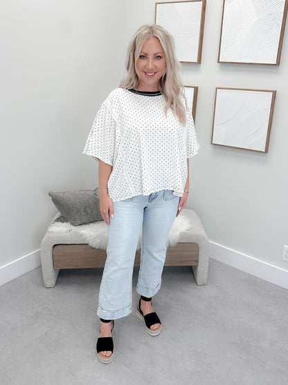Elodie Tee in Black Polka Dot