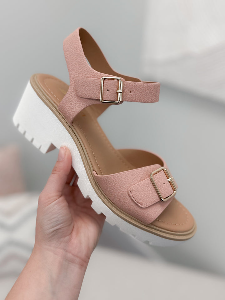 Hansel Chunky Heel in Blush