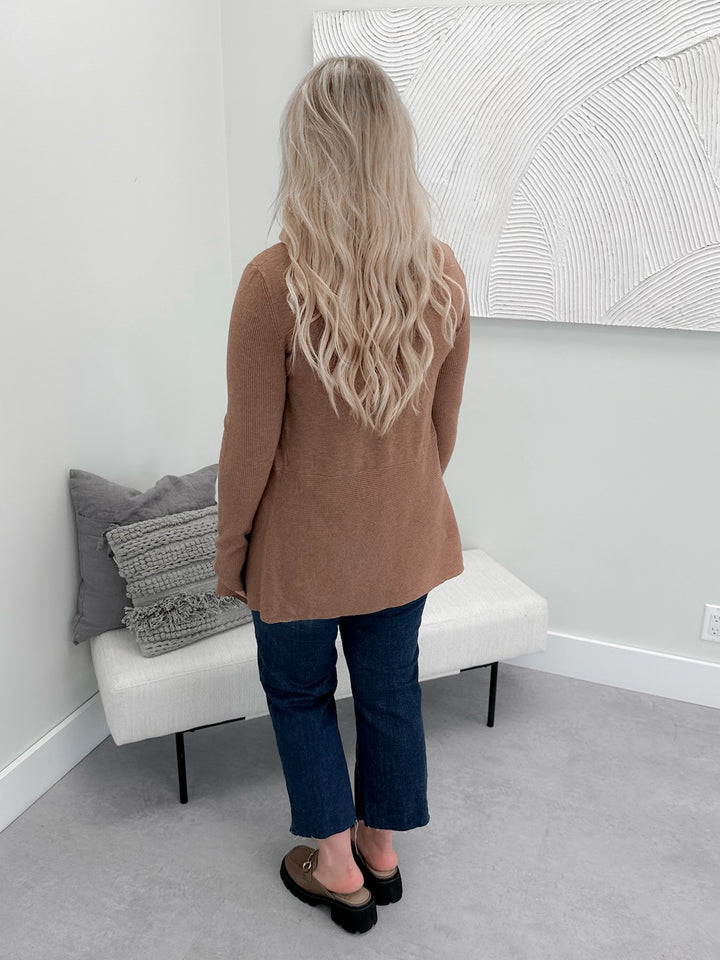 Verna Shawl Collar Cardi in Falcon