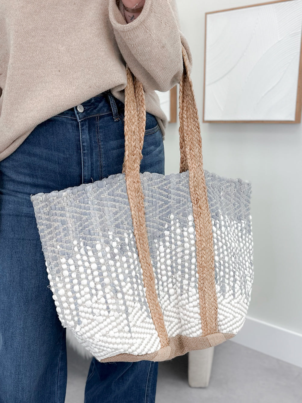 Beach Day Carpet Bag in Sky