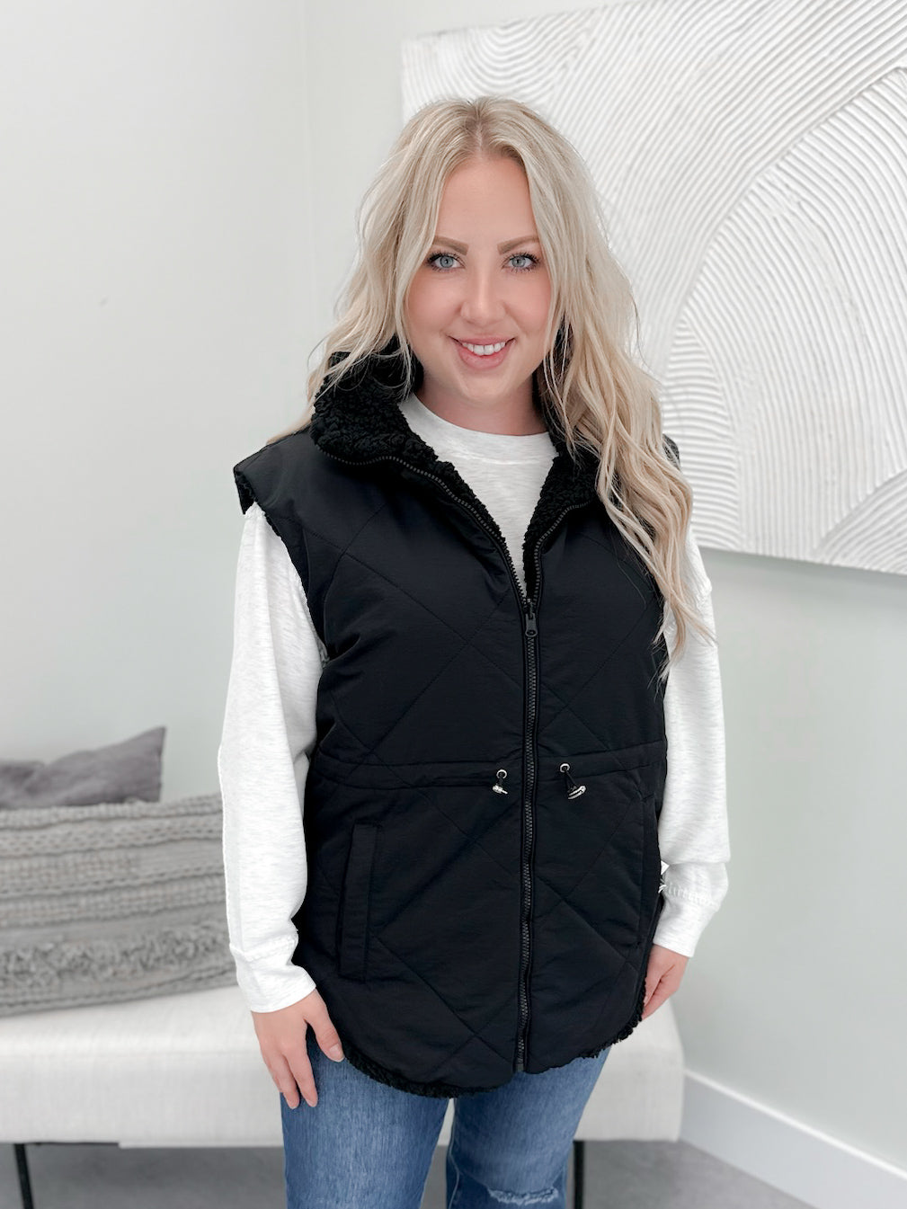 Jaden Vest in Black - Small