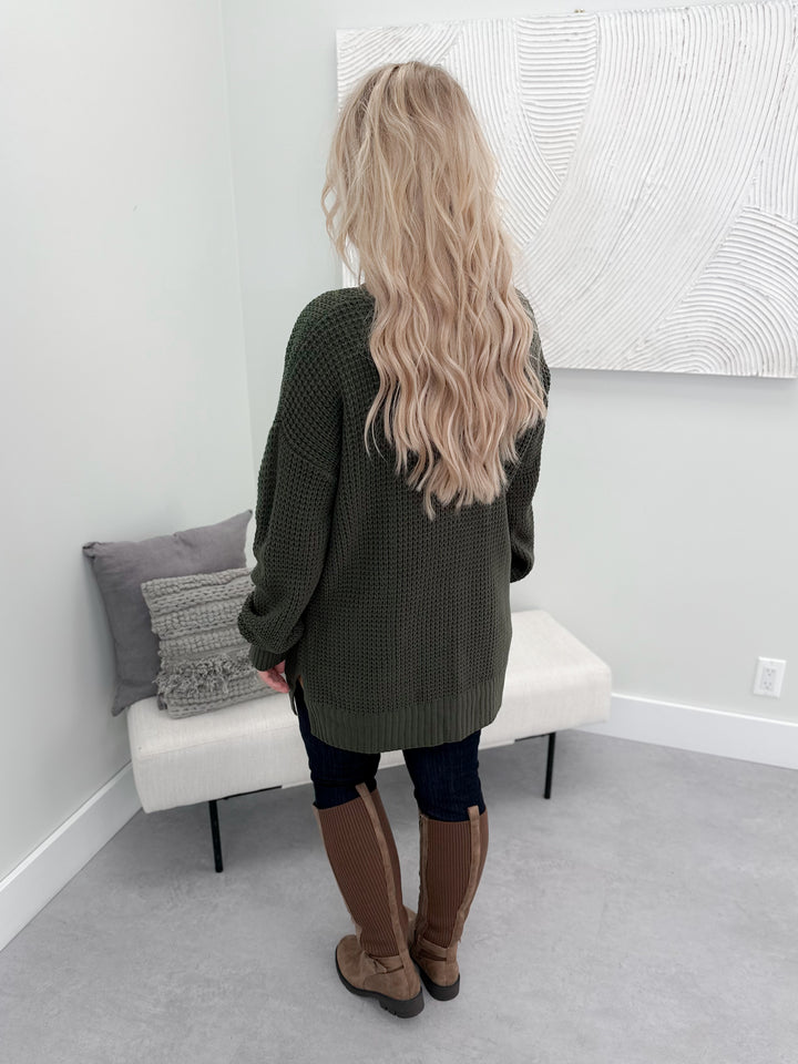 Cabin Cozy Cardi in Pine