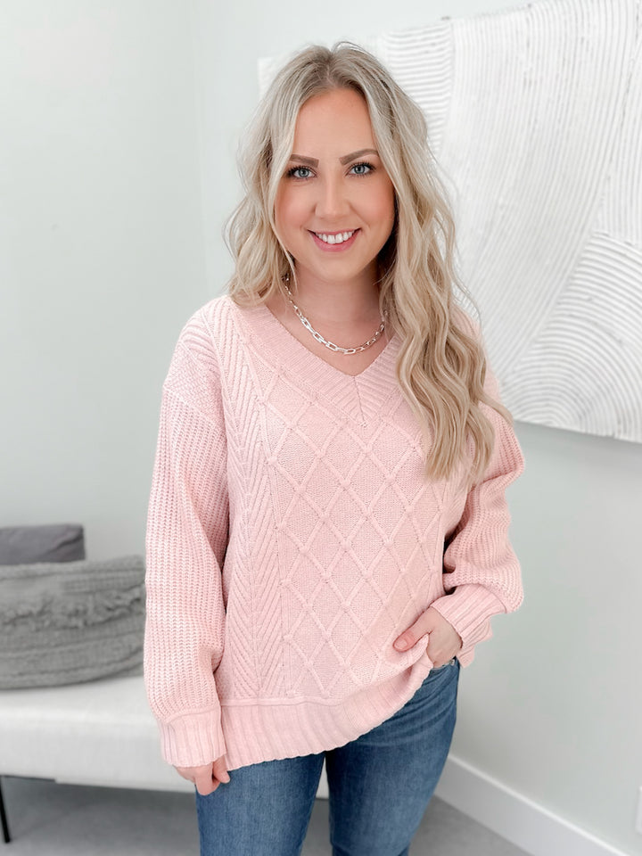 Birdie Sweater in Rose Pink