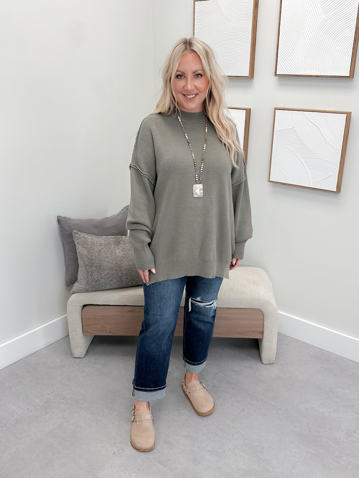 Aurora Sweater in Olive