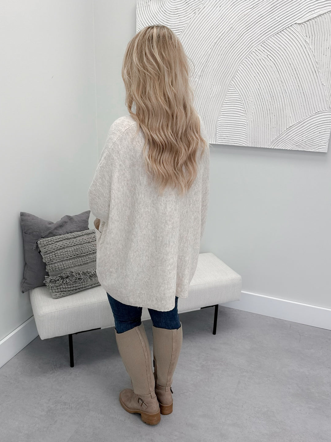 Ash Pocket Sweater in Beige