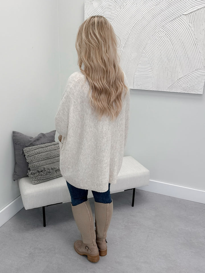 Ash Pocket Sweater in Beige