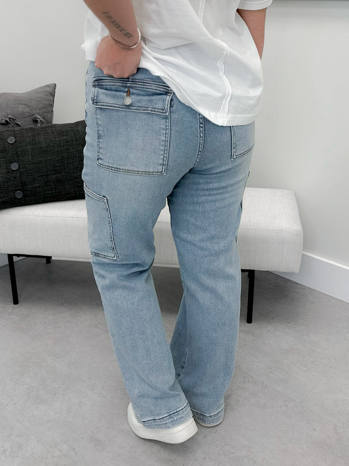 Cargo Jeans in Light Wash by Judy Blue