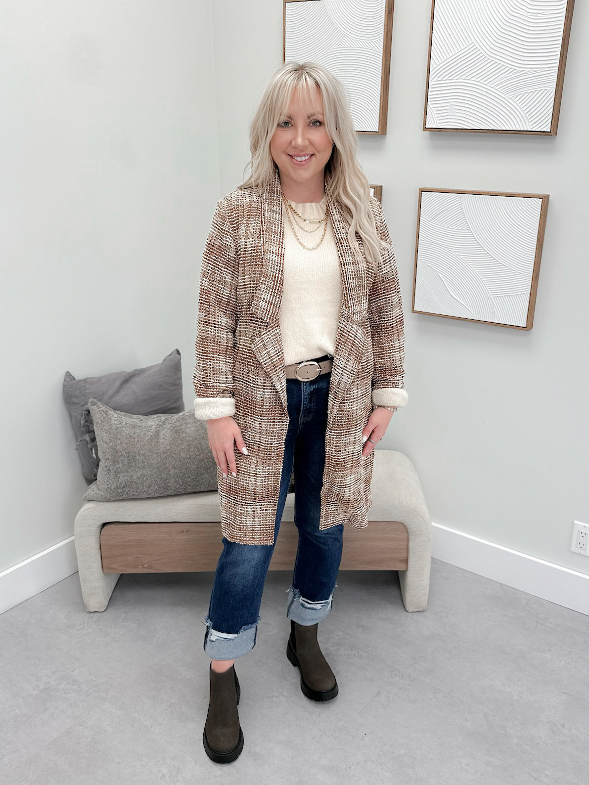 Shayla Blazer Jacket in Mocha