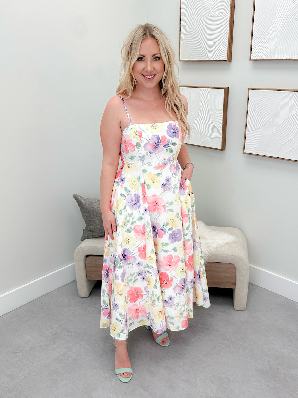 Meadow Bloom Midi Dress