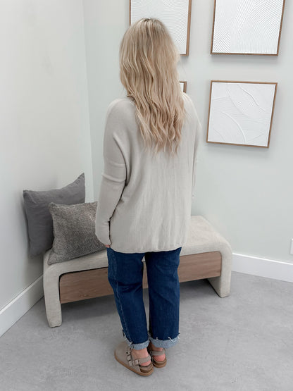 229 Pocket Sweater in Stone by Twenty Nine The Label